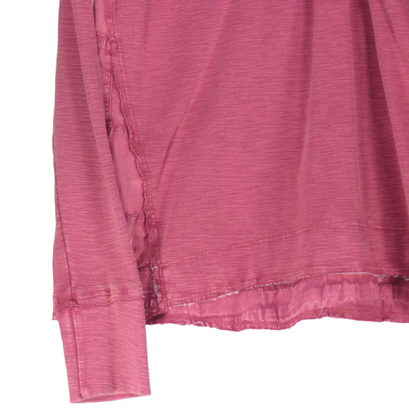 Anthropologie Pink T Shirt Womens Size XS Tee Active Mixed Media Distressed - Picture 6 of 10